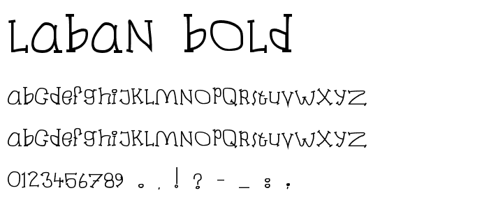 Laban Bold font